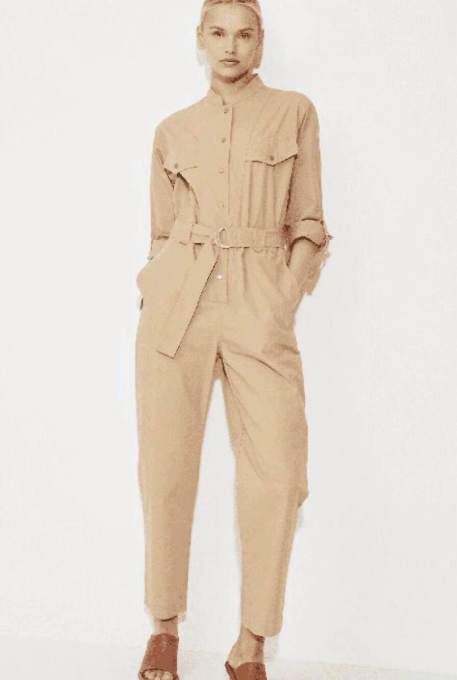 NEW SUNCOO taiga jumpsuit in camel